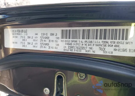 2016 Ram 1500 Big Horn из США, поврежденный, VIN 3C6RR7LT4GG232917